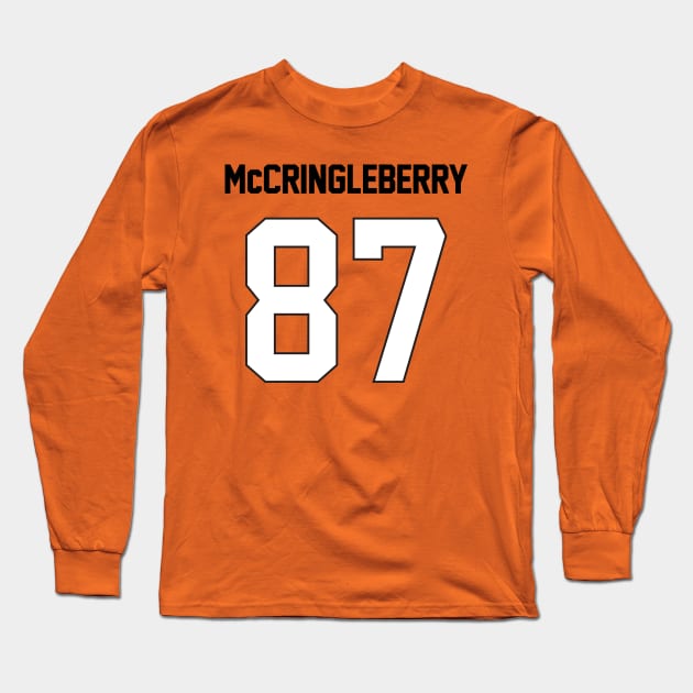 McCringleberry's Excessive Celebration Jersey Long Sleeve T-Shirt by gabradoodle